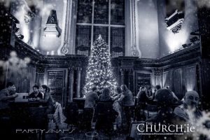 Christmas Tree at The Church, Black and White